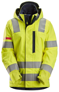 Snickers Workwear ProtecWork vattentät skaljacka i dammodell, varsel klass 3