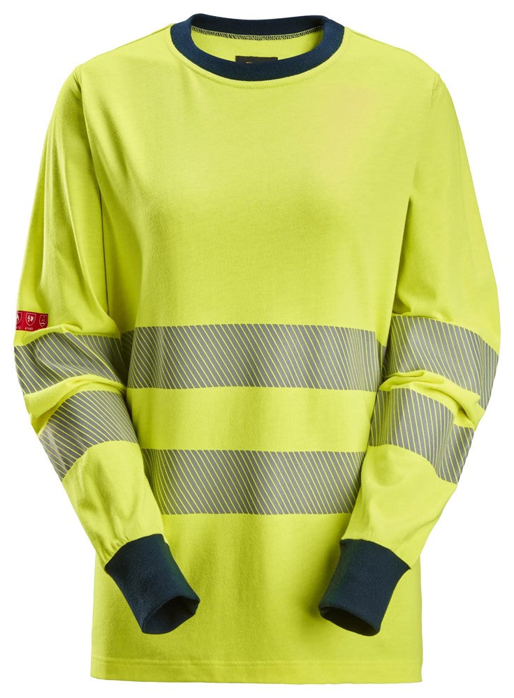 Långärmad t-shirt i dammodell, varsel klass 3/2