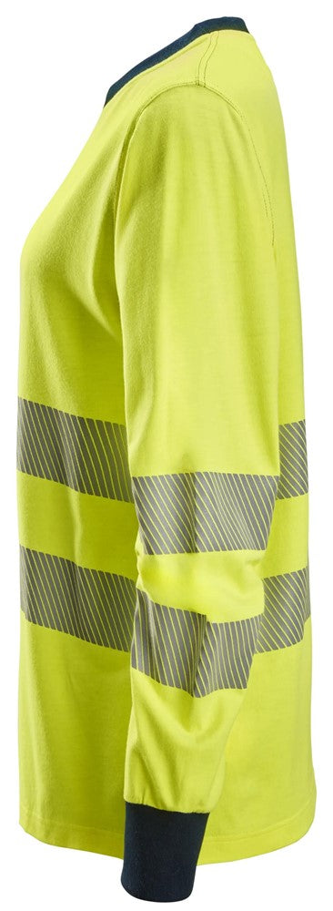 Långärmad t-shirt i dammodell, varsel klass 3/2