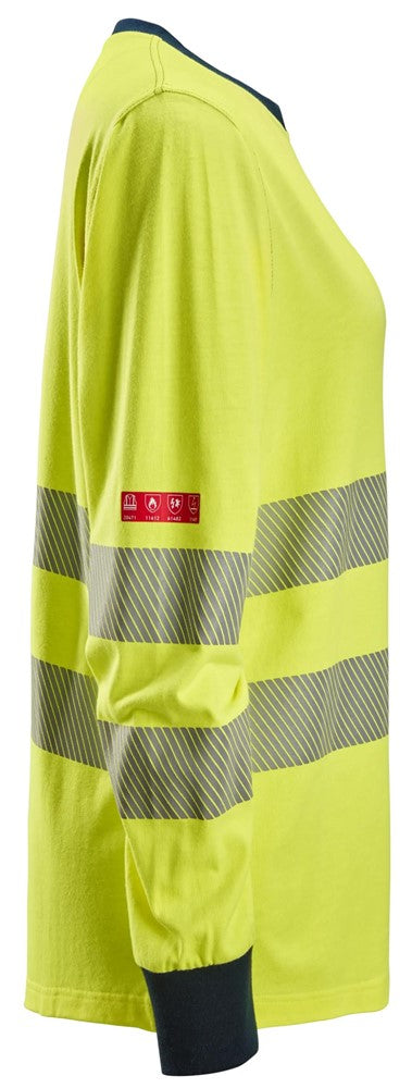 Långärmad t-shirt i dammodell, varsel klass 3/2