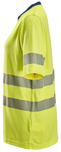 ProtecWork kortärmad t-shirt i dammodell, varsel klass 2