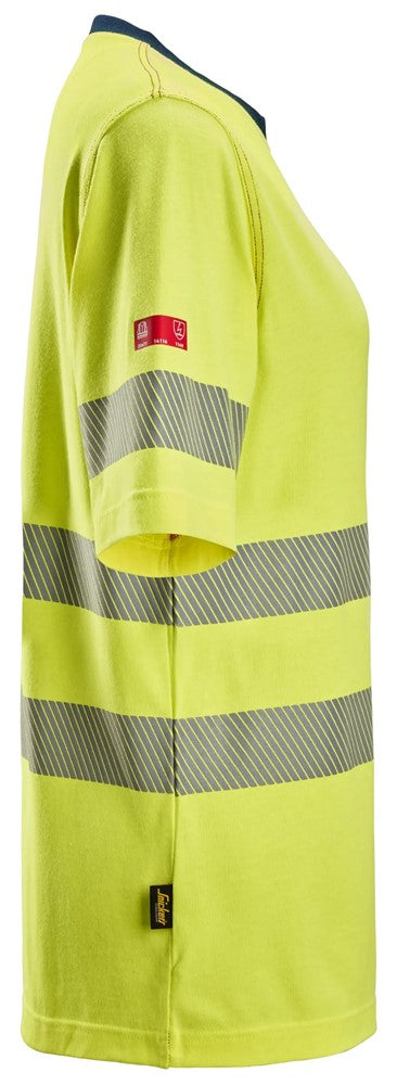 ProtecWork kortärmad t-shirt i dammodell, varsel klass 2